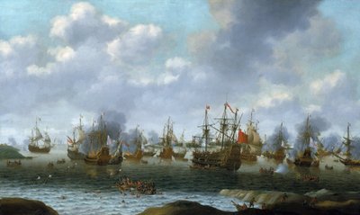 The Dutch raid on the Medway River, June 1667 by Pieter Cornelisz van Soest