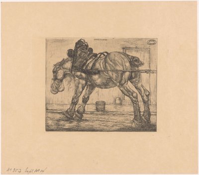 Draft Horse with Feed Bag (L