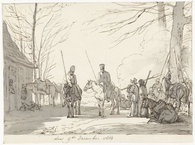 Bivouac of the Cossacks, December 9, 1813 by Pieter Gerardus van Os (signed by artist)
