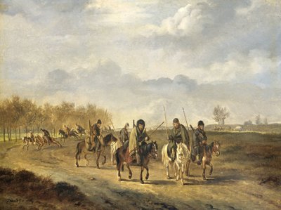 Cossacks on a Country Road near Bergen in North Holland, 1813 by Pieter Gerardus van Os