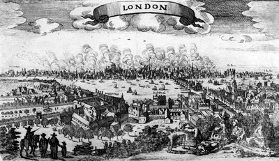 Broadside of the Great Fire of London, 1666 by Pieter Hendricksz Schut