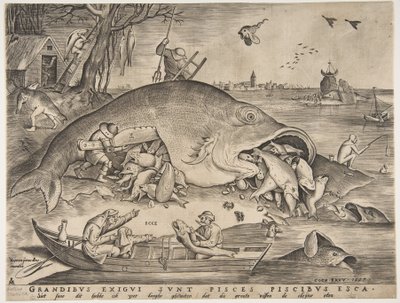 Big Fish Eat Little Fish by Pieter Heyden van der