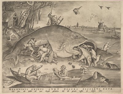 Big Fish Eat Little Fish by Pieter Heyden van der