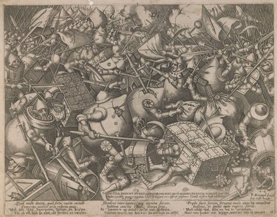 Fight of the Money-Bags and the Coffers by Pieter Heyden van der