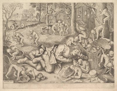 The Merchant Robbed by Monkeys, 1562 by Pieter Heyden van der