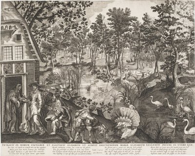 The Visitation in a Woody Landscape by Pieter II de Jode