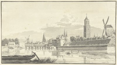 The Kamperpoort in Zwolle by Pieter Jan van Liender (attributed to)