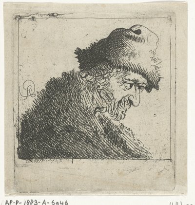 Portrait of an Old Man with a Fur Hat by Pieter Jansz Quast