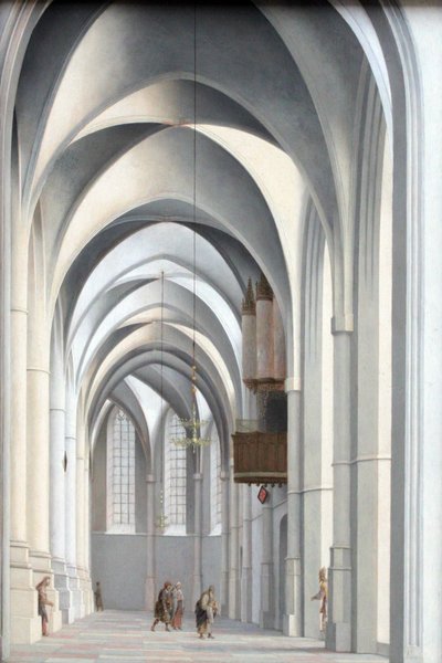 View into the Choir Ambulatory of Saint Bavo in Haarlem by Pieter Jansz. Saenredam