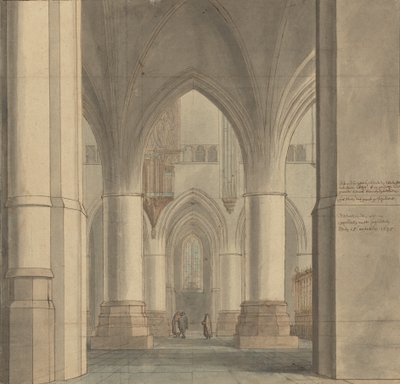 The Choir and North Ambulatory of the Church of Saint Bavo, Haarlem by Pieter Jansz. Saenredam