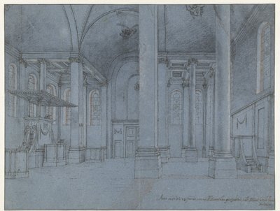 View of the Interior of the Nieuwe Kerk, Haarlem, Seen from the East End of the North Aisle Looking West by Pieter Jansz Saenredam