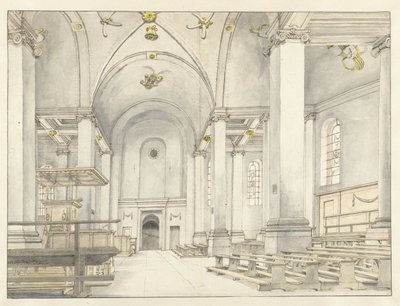 View of the Nave of the Nieuwe Kerk, Haarlem, Looking West by Pieter Jansz Saenredam