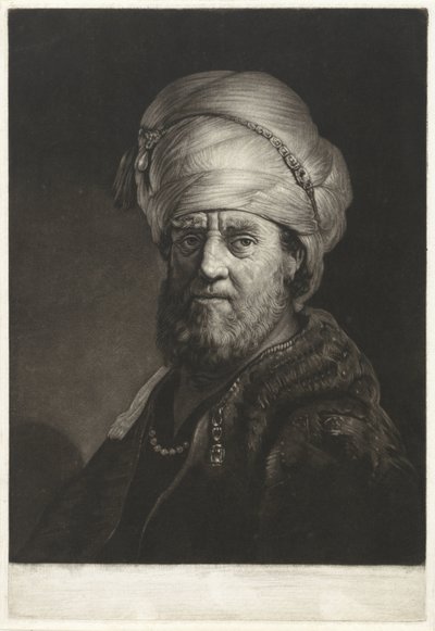 Portrait Bust of a Man with a Turban by Pieter Louw