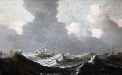 Four Vessels Running Before a Gale by Pieter Mulier the Elder