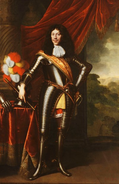 Portrait of a Gentleman, possibly a member of the Hohenzollern, Full-length, in armour by Pieter Nason