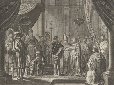 Plate 7: The Marriage of Francisco I de Medici and Johanna of Austria, from Caspar Barlaeus, 1638 by Pieter Nolpe
