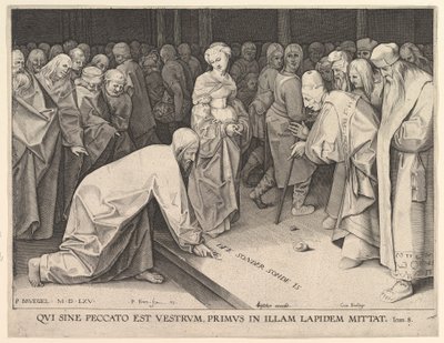 Christ and the Woman Taken in Adultery by Pieter Perret