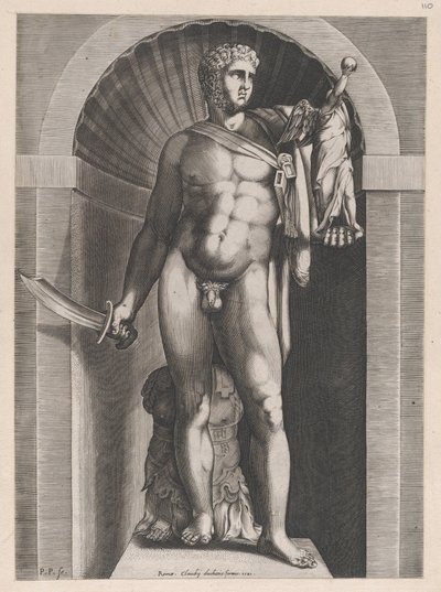 Speculum Romanae Magnificentiae: Diomedes with the Palladium in His Left Hand by Pieter Perret