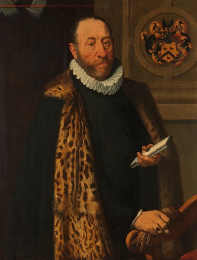 Portrait of Mattheus Augustijnsz Steyn, Councilor in the College of the Admiralty of the Northern Quarter in Dokkum by Pieter Pietersz. (I)