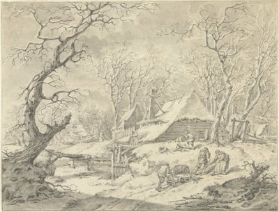 Winter Landscape with Farmhouse by Pieter Pietersz. Barbiers