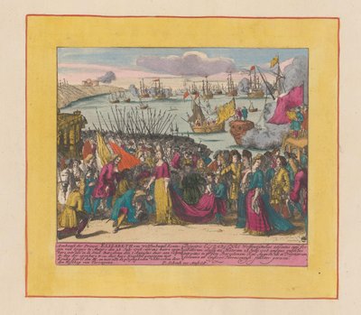 Arrival of Princess Elisabeth Christine of Wolfenbüttel in Mutaro, 1708 by Pieter Schenk (I)
