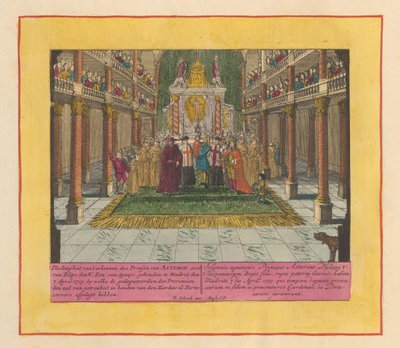 Recognition of Louis Philippe, Prince of Asturias and Son of King Philip V of Spain, 1709 by Pieter Schenk (I)