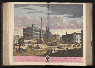 View of the Lateran with the Saint John Lateran in Rome Conspectus areae sacrosanctae Basilicae Lateranensis (title on object) by Pieter Schenk (I)