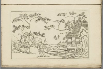 Two Chinese Men in a Landscape (Newly Invented Chinese, First Part) by Pieter Schenk (II)