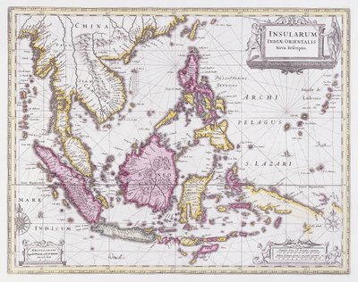 Map of China and Indonesia by Pieter Schenk