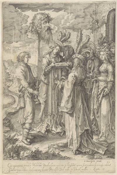 David with the Head of Goliath by Pieter Serwouters