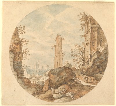 Travellers Among Roman Ruins by Pieter Stevens