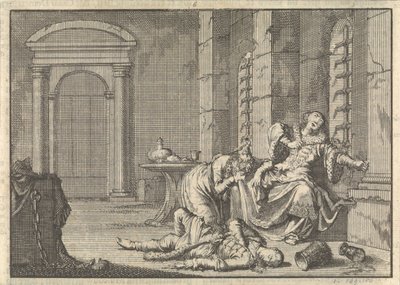 The Death of Tsar Fyodor II Borisovich Godunov by Pieter Van der Aa