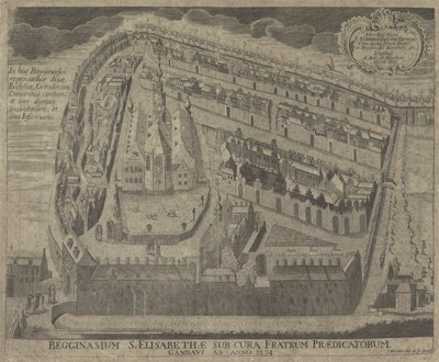 View of the Saint Elizabeth Beguinage and the Saint Elizabeth Church in Ghent by Pieter Wauters