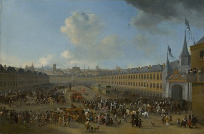Tournament at the Place des Vosges in Paris, ca 1665 by Pieter Wouwerman