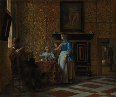 Leisure Time in an Elegant Setting by Pieter de Hooch
