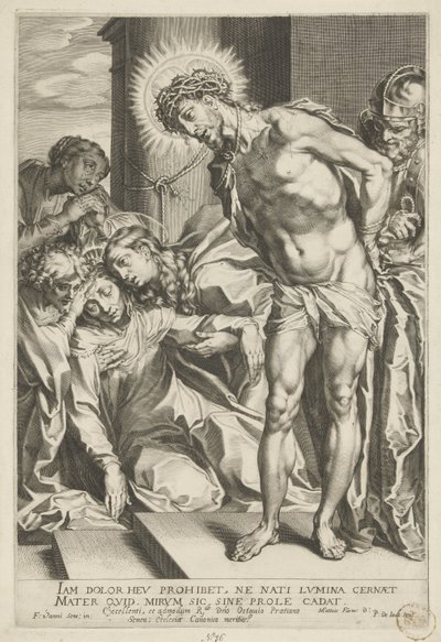 Christ with Crown of Thorns and Weeping Mary by Pieter de Jode (I)
