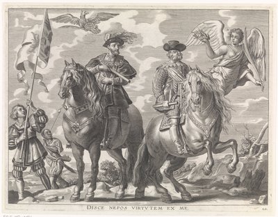 Charles V and Ferdinand on Horseback by Pieter de Jode (II)