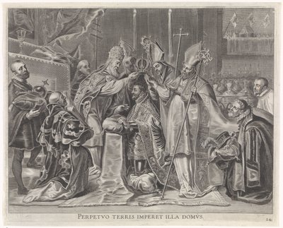Charles V Crowned Emperor by the Pope (Joyous Entry of the Cardinal-Infant in Ghent, 1635) by Pieter de Jode (II)