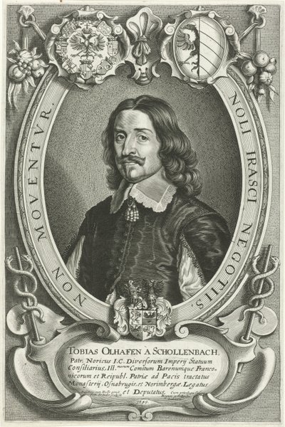 Portrait of Tobias Oelhafen von Schöllenbach by Pieter de Jode (II)