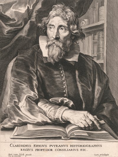 Clarissimus Erycius Puteanus Historiographus, Regius Professor Consiliarius Etc. by Pieter de Jode