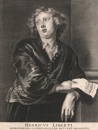 Henricus Liberti, Organist of the Cathedral Church of Antwerp by Pieter de Jode