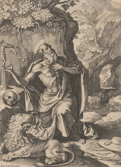 Saint Jerome by Pieter de Jode