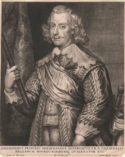 Serenissimus Princeps Ferdinandus Austriacus S.R.E. Cardinalis Belgarum Bourgundorumq Gubernator etc. by Pieter de Jode