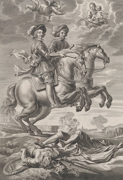 Plate 10: The King of Hungary and Ferdinand on Horseback, from Guillielmus Becanus