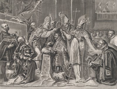 Plate 24: Charles V Crowned Emperor by the Pope, from Guillielmus Becanus