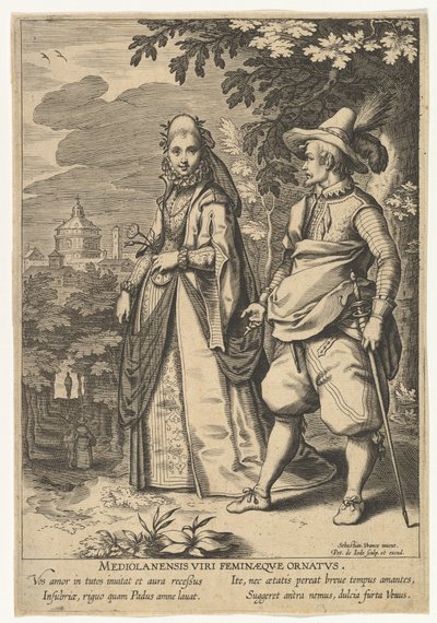Mediolanensis Viri Feminaeque Ornatus by Pieter de Jode I