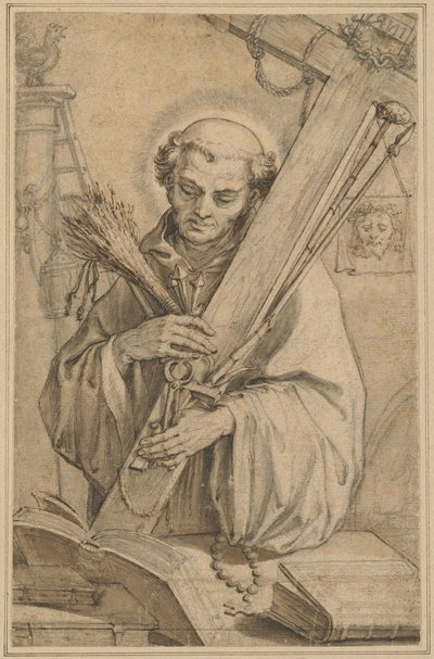 Saint Bernard of Clairvaux with the Instruments of the Passion by Pieter de Jode I