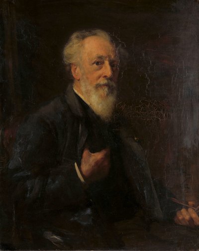 Portrait of J.A.B. Stroebel (1821-1905), Painter by Pieter de Josselin