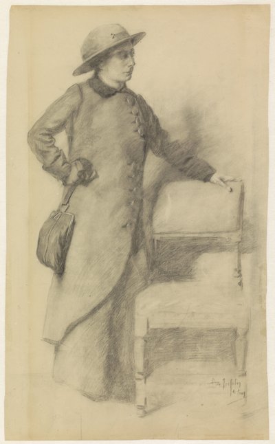 Standing Lady with Hat and Coat by Pieter de Josselin