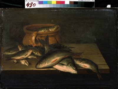 Still Life with Fishes by Pieter de Putter